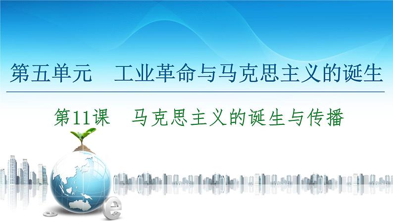 2019-2020学年部编版必修下册：  第11课　马克思主义的诞生与传播 （课件）（45张）第1页