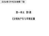 2019-2020学年部编版必修《中外历史刚要》下 第1课 文明的产生与早期发展  课件（15张）