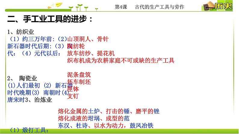 人教统编版高中历史选择性必修2 经济与社会生活 第4课 古代的生产工具与劳作 课件07