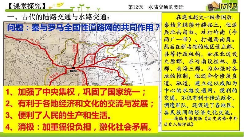 人教统编版高中历史选择性必修2 经济与社会生活 第12课 水陆交通的变迁 课件07