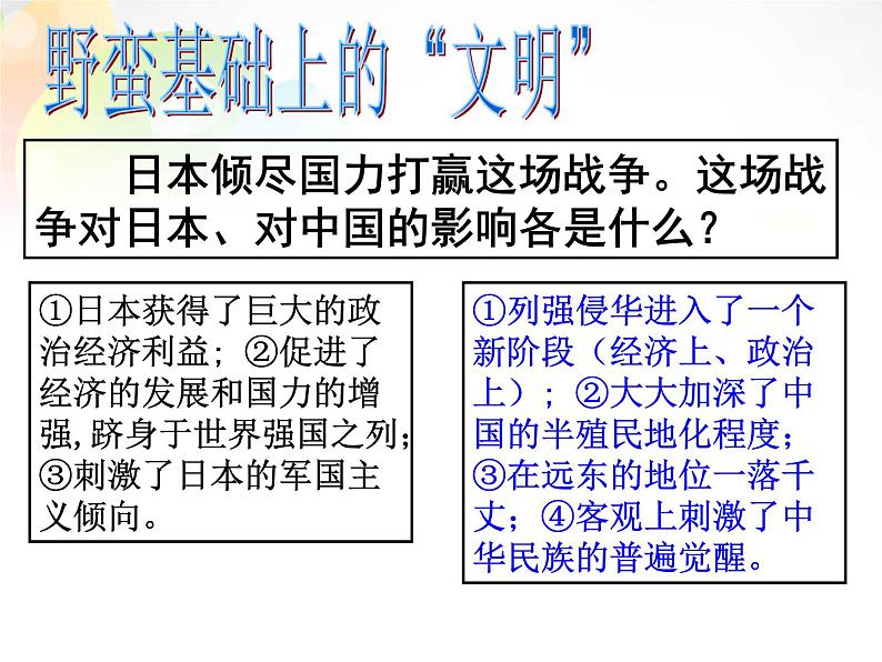 高中历史人教版必修一 第12课 中日甲午战争到八国联军侵华课件（共16 张PPT）第7页