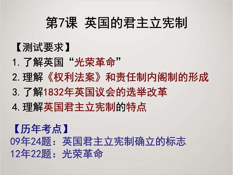 人教版高中历史必修1课件：第三单元 近代西方资本主义政治制度的确立与发展复习 (共28张PPT)03