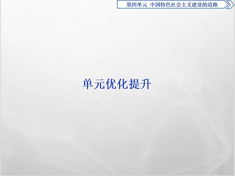 高中历史人教版必修2课件：第四单元 中国特色社会主义建设的道路第1页