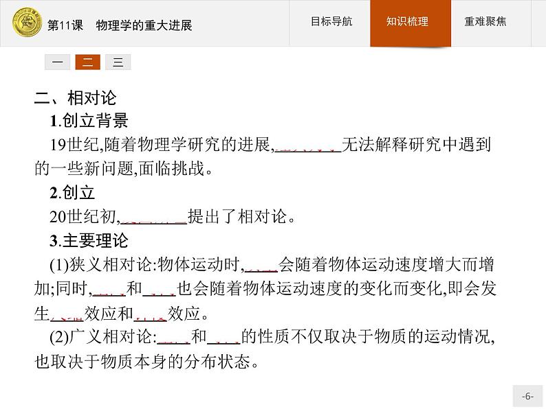 高中历史人教版必修3课件：第11课　物理学的重大进展06