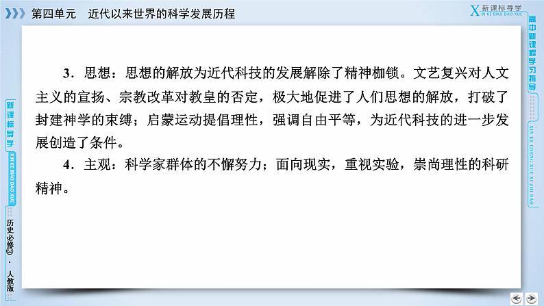 人教版历史必修三课件：第4单元　近代以来世界的科学发展历程  单元总结406