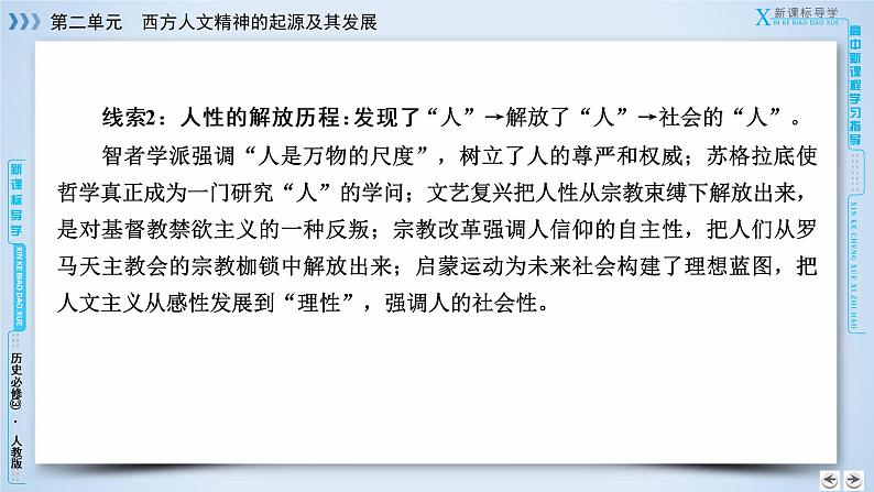 人教版历史必修三课件：第2单元　西方人文精神的起源及其发展 单元总结204