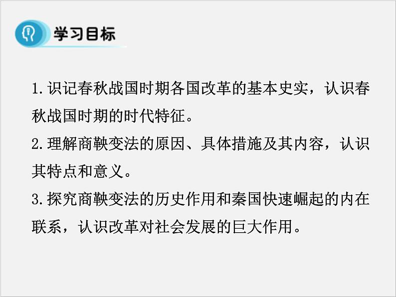 高中人教版历史选修一课件：2.2《“为秦开帝业”——商鞅变法》02