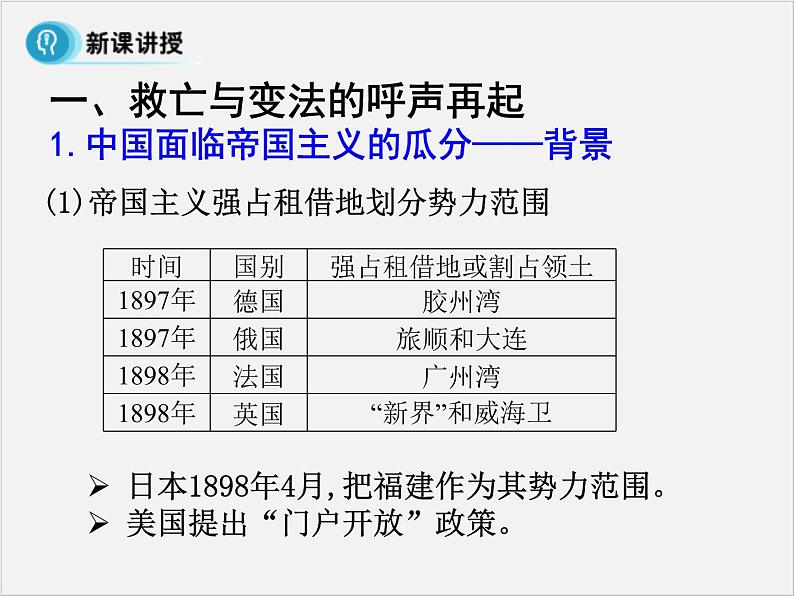 高中人教版历史选修一课件：9.3《百日维新》06