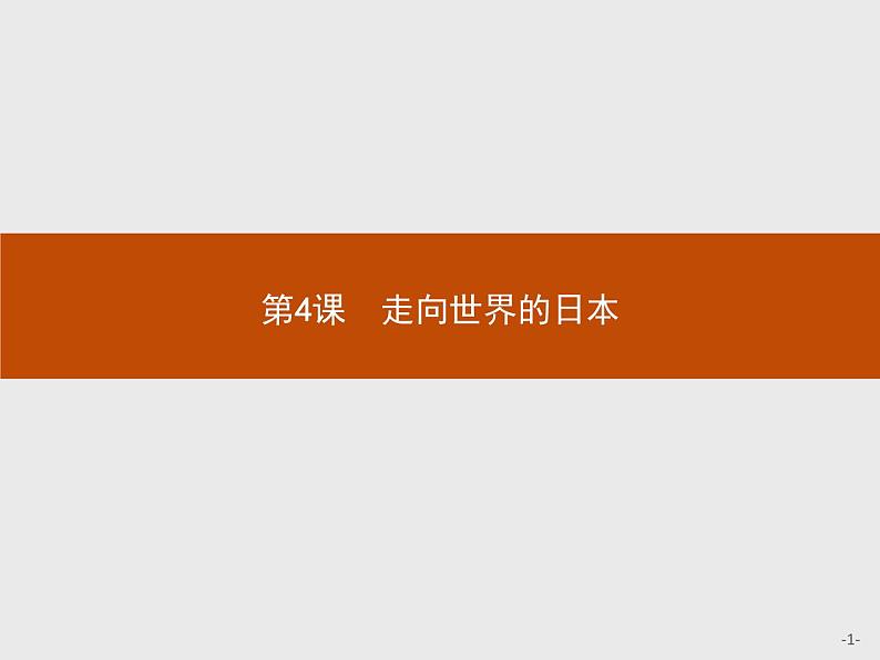 高二历史（福建）人教版选修1课件：8.4 走向世界的日本01