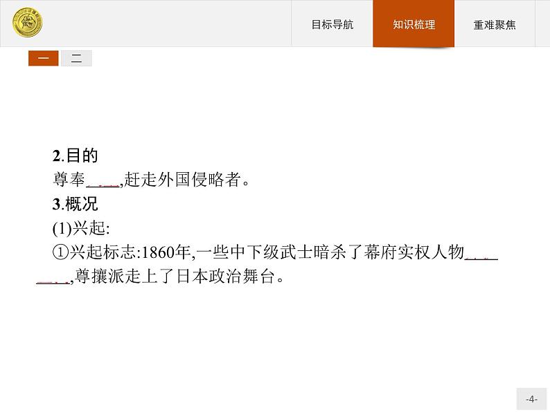 高二历史（福建）人教版选修1课件：8.2 倒幕运动和明治政府的成立04