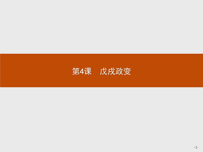 高二历史（福建）人教版选修1课件：9.4 戊戌政变01