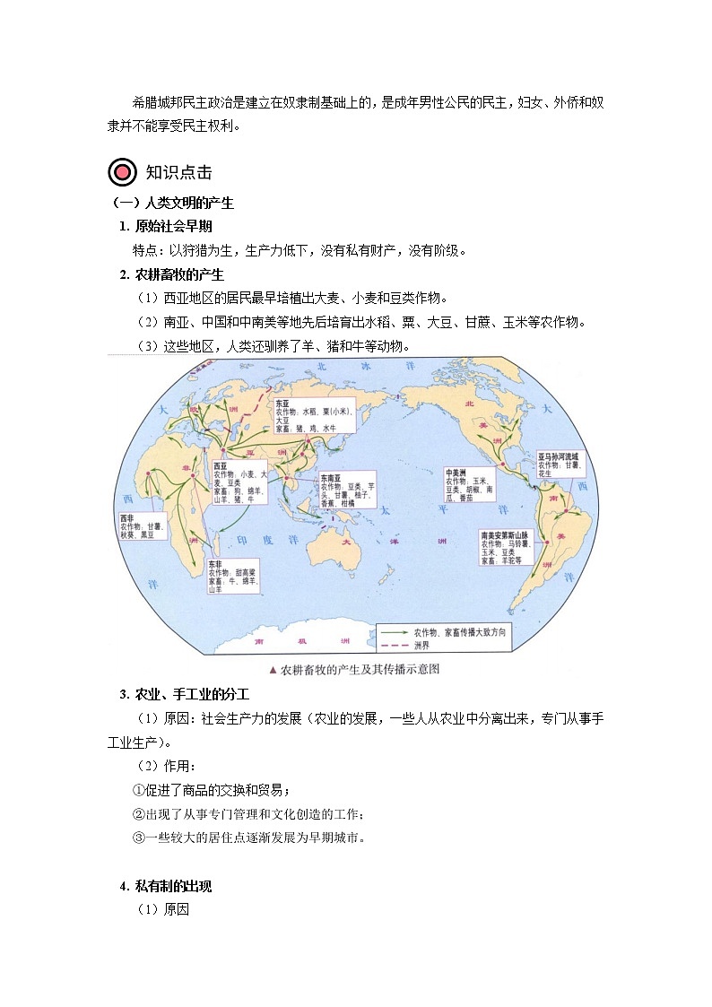 人教统编版 第一单元 第1、2课 文明的产生与古代世界的大帝国 学案02