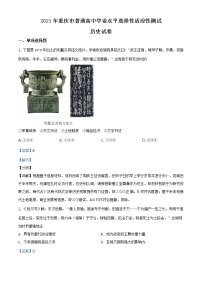 全国八省联考2021年1月重庆市普通高中学业水平选择性考试适应性测试历史试题解析版