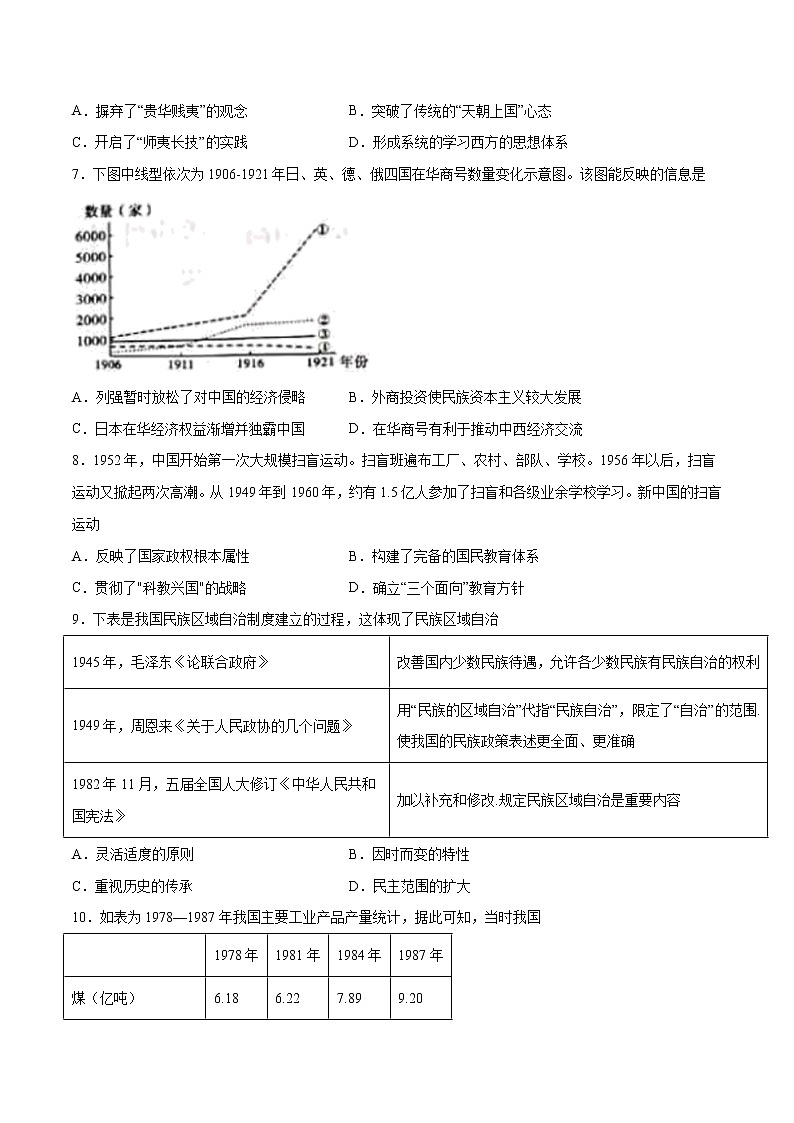 卷02-2021年1月新高考历史适应性考试考前冲刺卷（考试卷）第3页