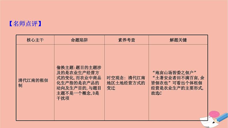 山东专用2021届高考历史二轮考前复习第一篇必备知识制胜高考的11个硬核必考专题专题三考向1明清社会经济结构的变化调整课件05