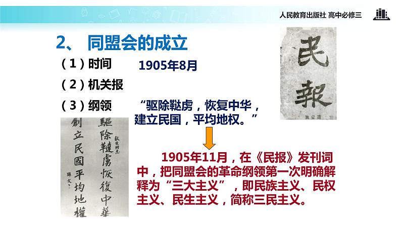 【教学课件】《三民主义的形成和发展》（人教）08