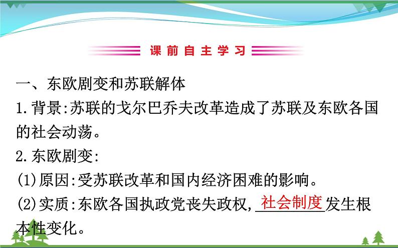 新人教版 必修1高中历史第八单元当今世界政治格局的多极化趋势8.27世纪之交的世界格局课件03