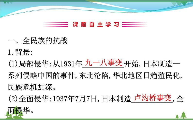 新人教版 必修1高中历史第四单元近代中国反侵略求民主的潮流4.16抗日战争课件03