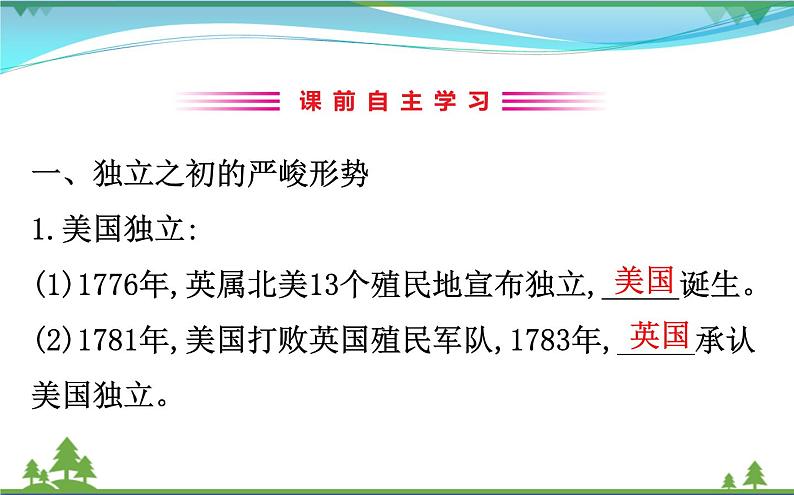 新人教版 必修1高中历史第三单元近代西方资本主义政治制度的确立与发展3.8美国联邦政府的建立课件03