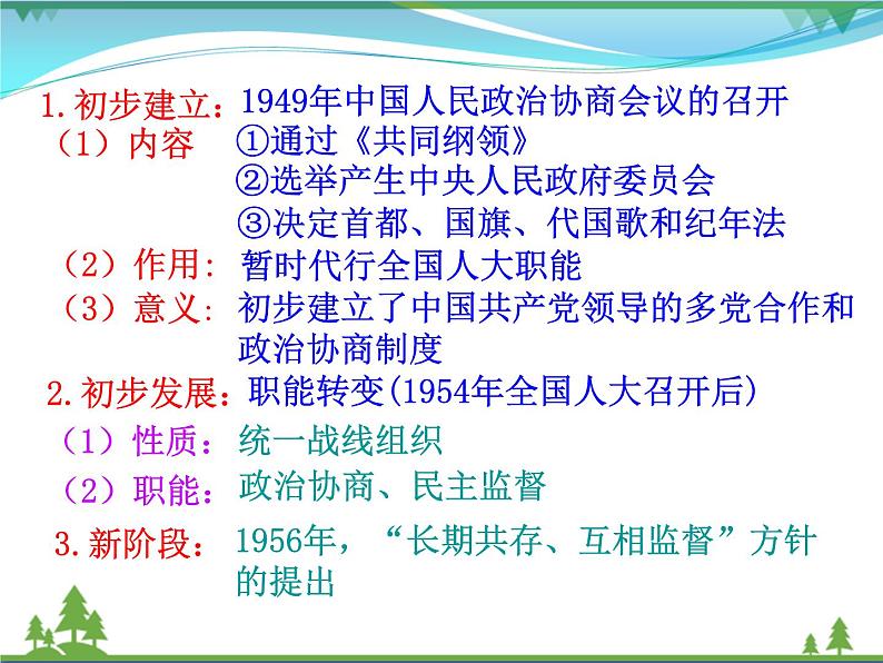 新人教版 必修1高中历史第六单元现代中国的政治建设与祖国统一第20课新中国的民主政治建设课件05