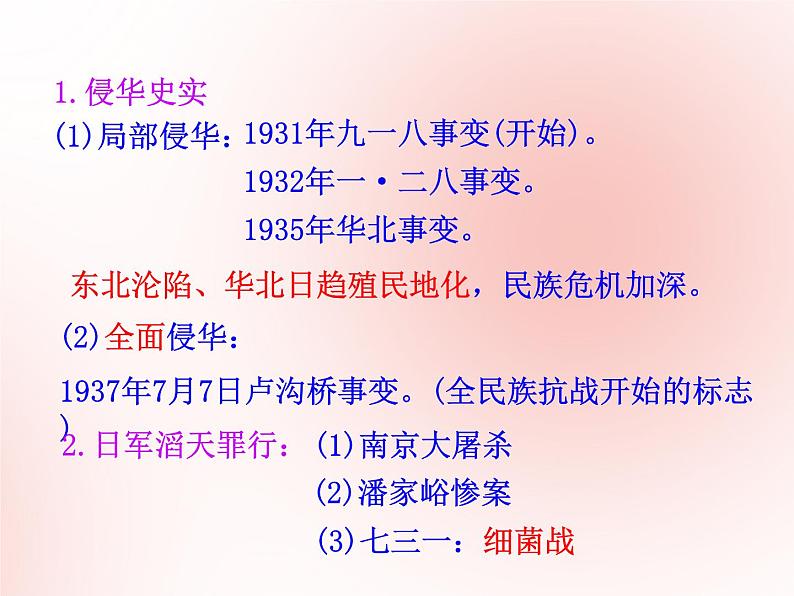 新人教版 必修1高中历史第四单元近代中国反侵略求民主的潮流第16课抗日战争课件05