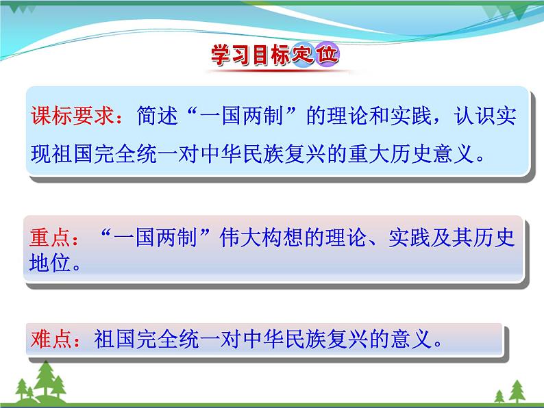 新人教版 必修1高中历史第六单元现代中国的政治建设与祖国统一第22课祖国统一大业课件03