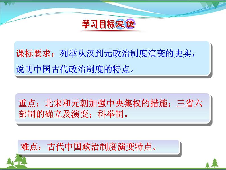 新人教版 必修1高中历史第一单元古代中国的政治制度第3课从汉至元政治制度的演变课件03