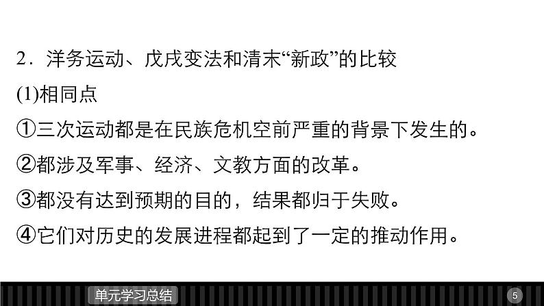 高中历史（人教版选修二）课件：第6单元 近代中国的民主思想与反对专制的斗争 单元学习总结课件05