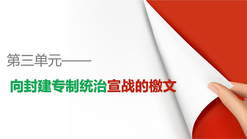 高中历史（人教版选修二）课件：第3单元 向封建专制统治宣战的檄文  单元学习总结课件01