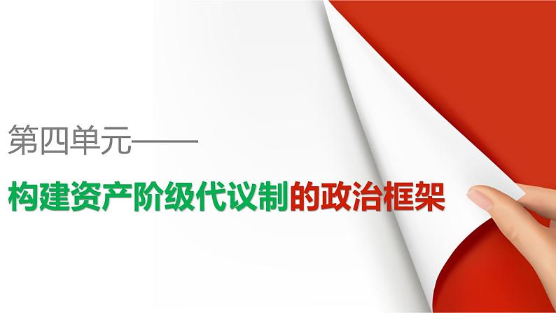 高中历史（人教版选修二）课件：第4单元 构建资产阶级代议制的政治框架  单元学习总结课件01