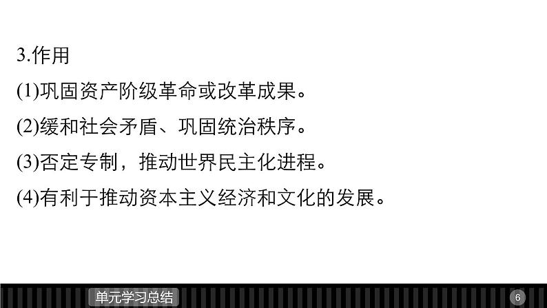 高中历史（人教版选修二）课件：第4单元 构建资产阶级代议制的政治框架  单元学习总结课件06