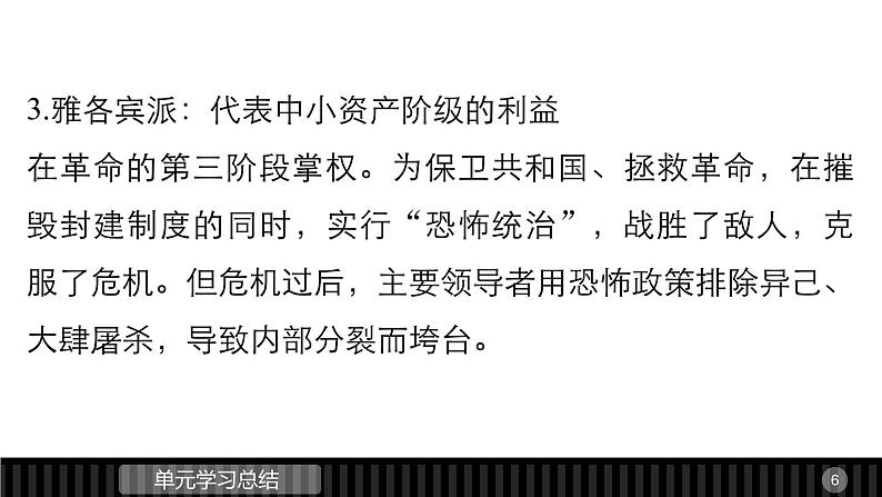 高中历史（人教版选修二）课件：第5单元 法国民主力量与专制势力的斗争   单元学习总结课件06