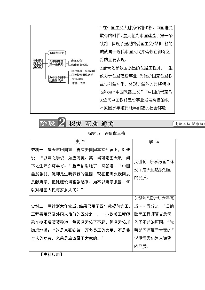 高二历史人教版选修4教师用书：第6单元-第2课中国铁路之父詹天佑03