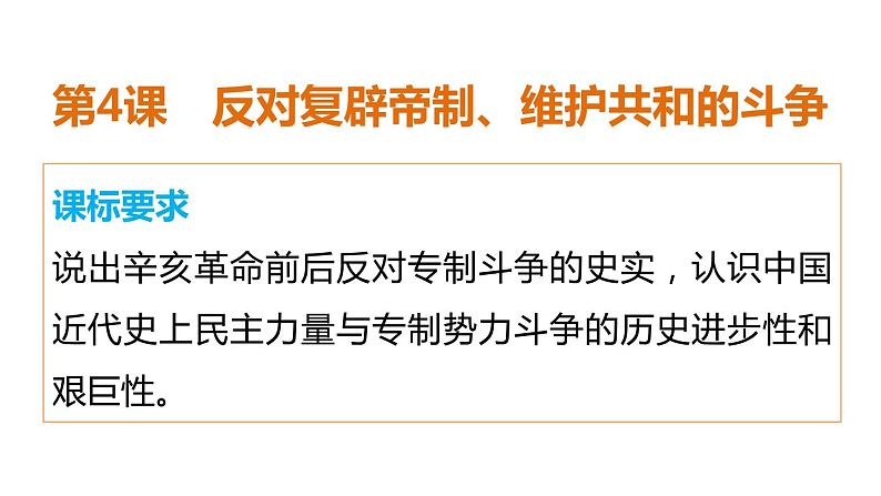 高中历史（人教版选修二）课件：第6单元  第4课反对复辟帝制、维护共和的斗争课件02