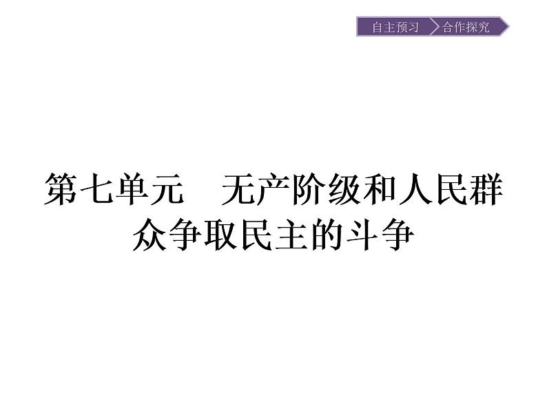 高中历史（人教版选修二）课件：第7单元  第1课英国宪章运动课件01