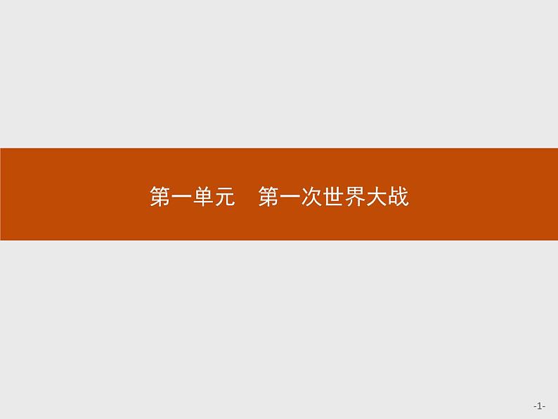 高中历史人教版选修3课件：1.1 第一次世界大战的爆发课件01