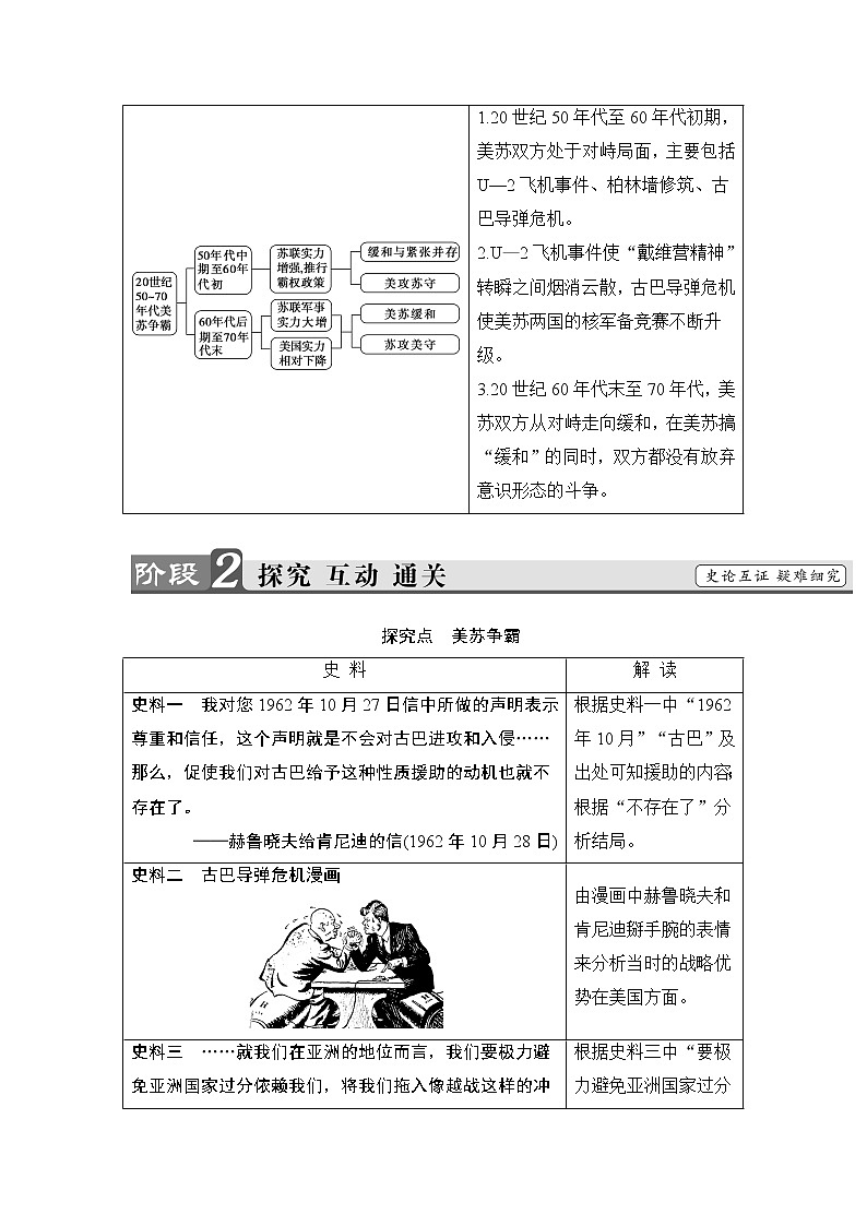 高二历史人教选修3学案：第4单元-第3课 美苏争霸 Word版含解析03