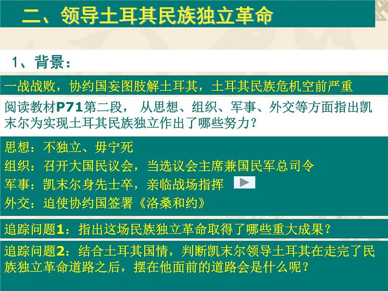 4.3《新土耳其的缔造者凯末尔》课件 新人教版选修407