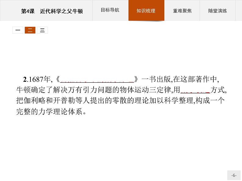 高中历史人教版选修4课件：6.4 近代科学之父牛顿课件06