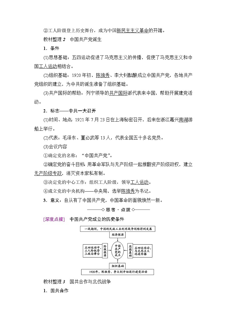 教案 2018版高中历史（人教版）必修1同步教师用书： 第4单元 第14课　新民主主义革命的崛起02