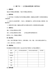 历史必修二第4课 商业的发展教学设计