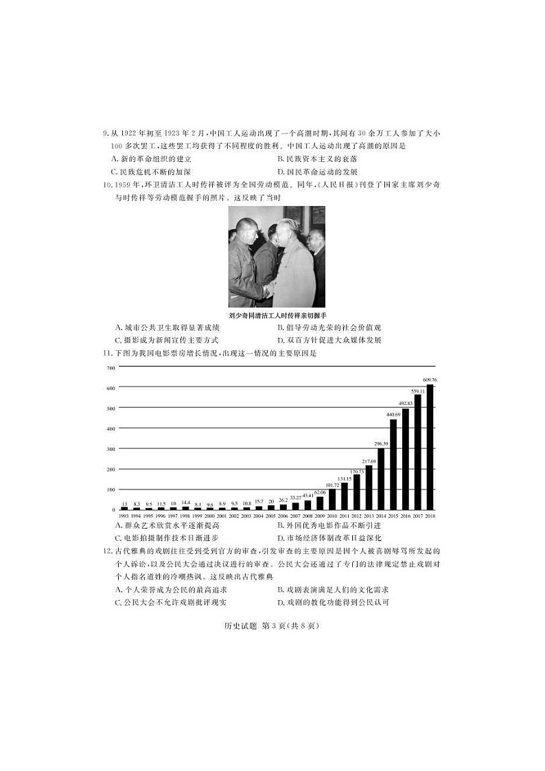 湖南省四大名校名师团队2021届高三下学期5月高考猜题卷（A）历史（含答案）03