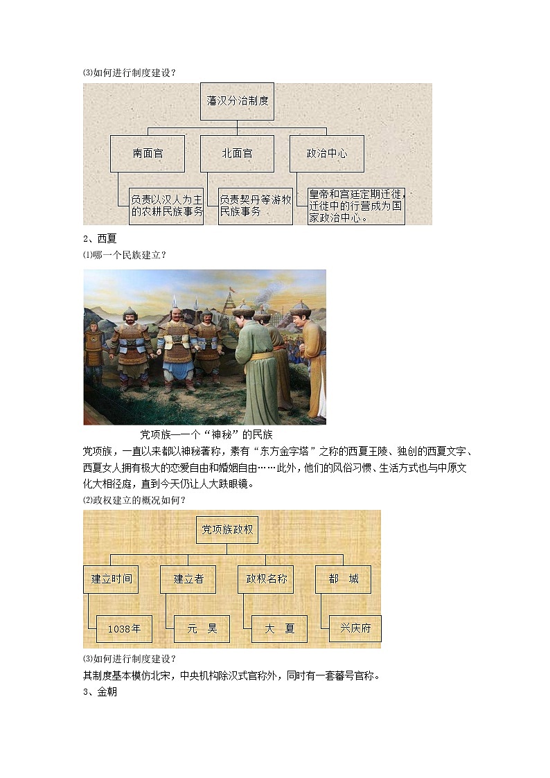 高中历史人教统编版中外历史纲要（上）新视角教学设计 第10课 辽夏金元的统治03