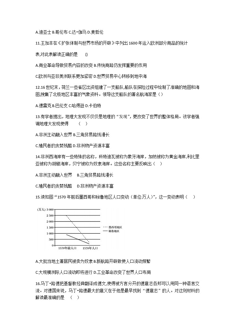 山东省济宁市兖州区2020-2021学年高一下学期期中考试历史试题+答案03