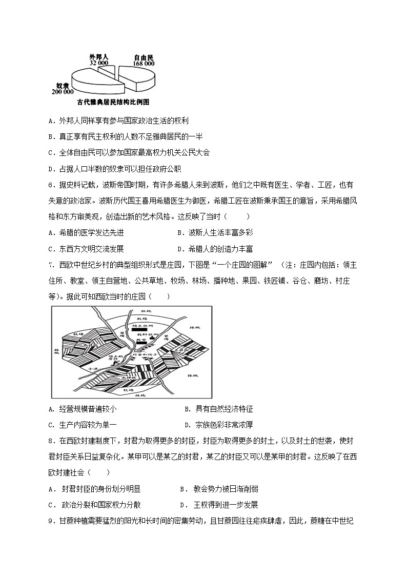 黑龙江省鹤岗市一高2020-2021学年高一下学期6月月考历史试题+答案02