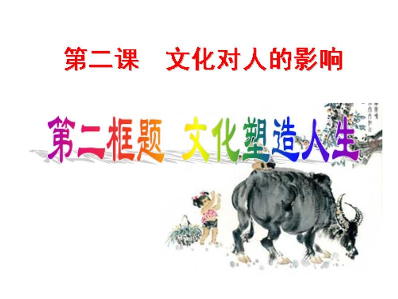 高中政治必修三：2.2文化塑造人生课件PPT01