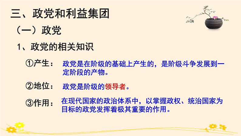 高中政治选择性必修一　1.3政党和利益集团 课件05