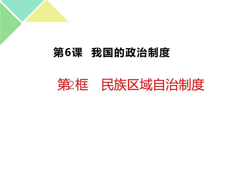 6.2 民族区域自治制度 课件01