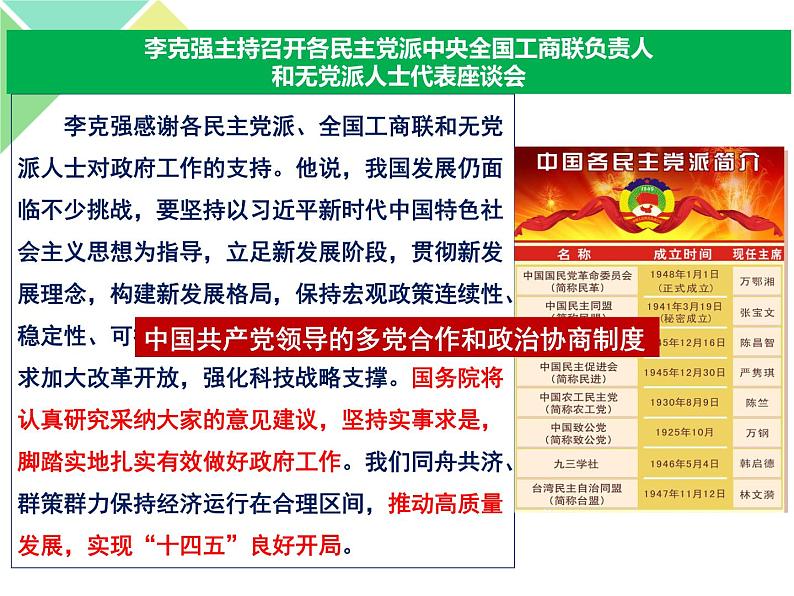 6.1 中国共产党领导的多党合作和政治协商制度 课件05