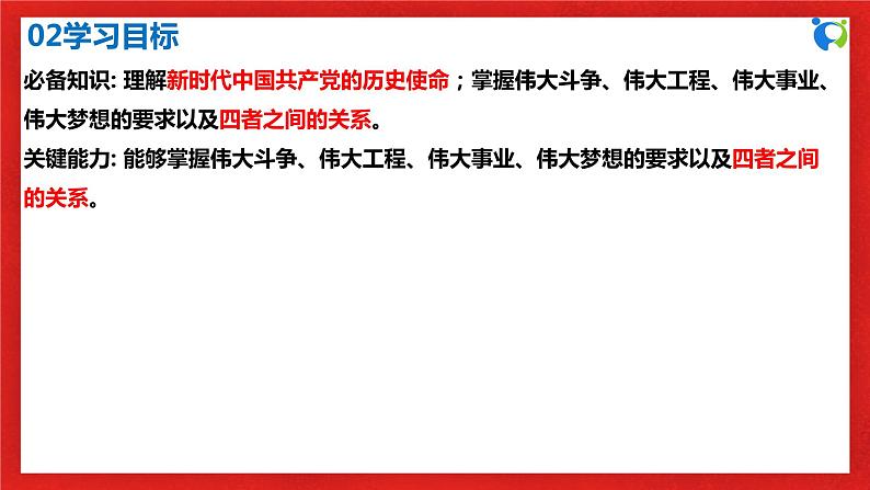 【核心素养目标】部编版必修一4.2.2《新时代中国共产党的历史使命》课件+教案+视频+同步分层练习（含答案解析）04